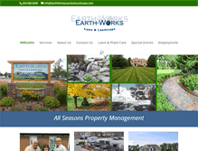 Tablet Screenshot of earthworkslawnandlandscape.com